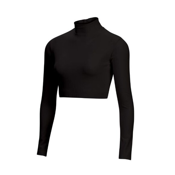 Chassé Long Sleeve Cropped Bodysuit Cheerleading Shirt & Shorts Set Youth M - Picture 2 of 4